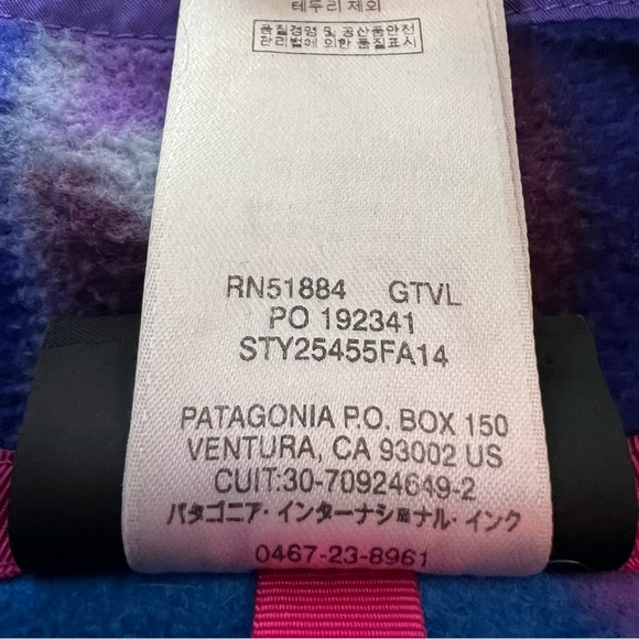 Patagonia Women's Synchilla Purple/Blue Fleece Snap T Pullover Size Medium - Picture 8 of 8